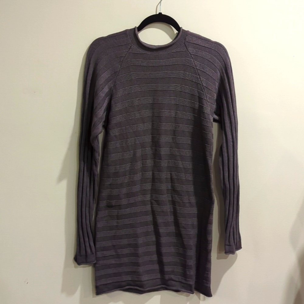 Armani collezioni grey sweater dress silk and cashmere
